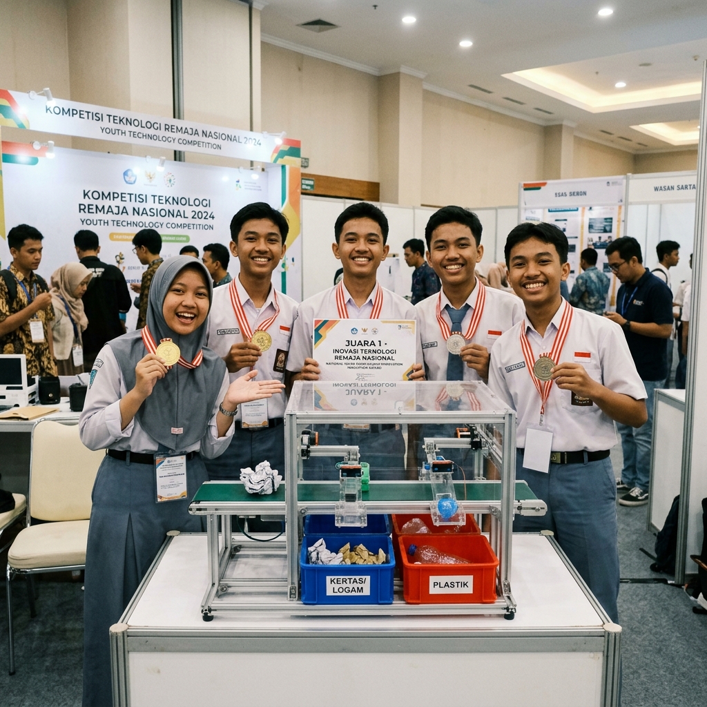 Inovasi Pelajar SMAN 1 Sidoarjo Raih Medali Emas di Ajang Teknologi Nasional