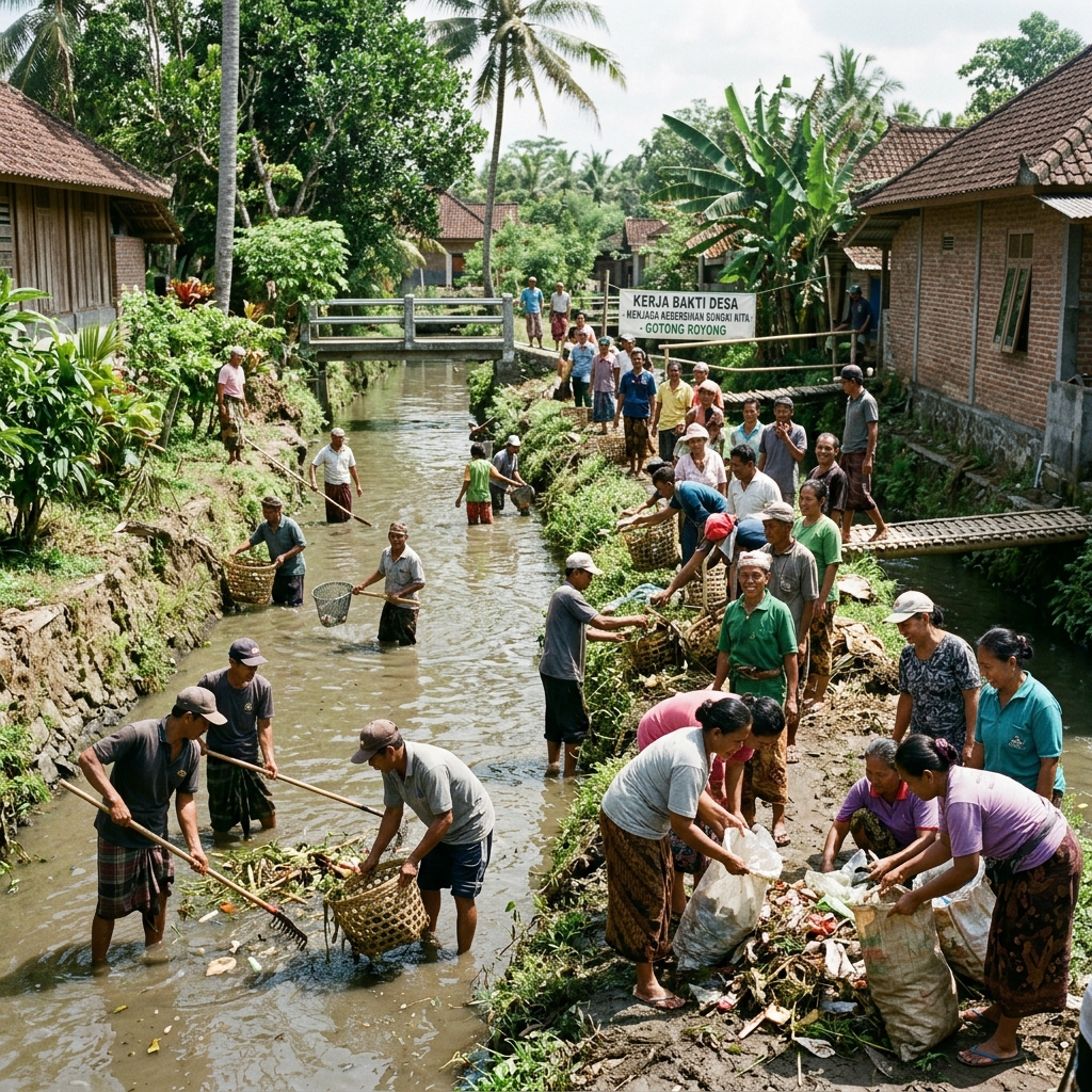 Opini Warga: Pentingnya Menjaga Kebersihan Sungai dan Saluran Air Desa